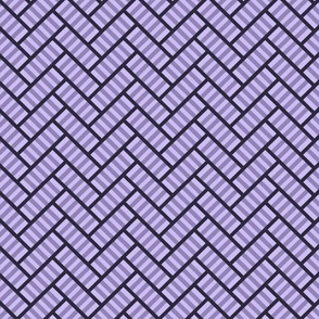 Striped Herringbone lavender large