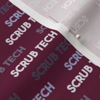 scrub tech on wine with blue and grey text 