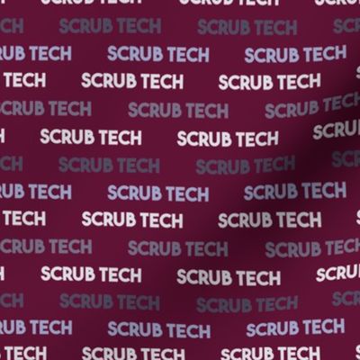 scrub tech on wine with blue and grey text 