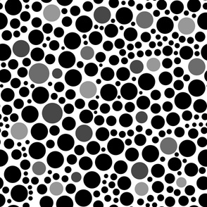 Black Gray Polka Dots Terrazzo 