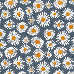 Bumblebee - Daisies in dark blue M