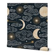 Moon and Stars - Large Scale 