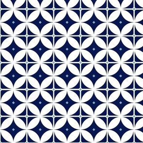 Blue geometrical tiles - WALLPAPER