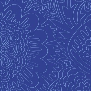 Ribbon Flowers Cornflower Blue