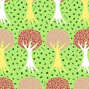 Geometric Trees - 5.00in x 8.67in - great for apparel!