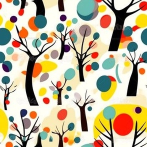 Abstract Colorful Forrest