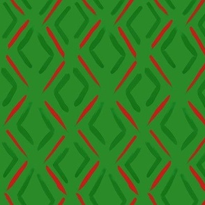 Diamonds  Green and Red