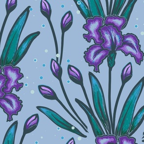 Iris Garden Purple
