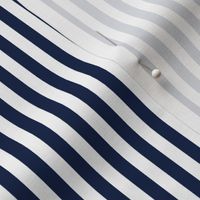 narrow stripe wedding linens - navy and crisp white - vertical