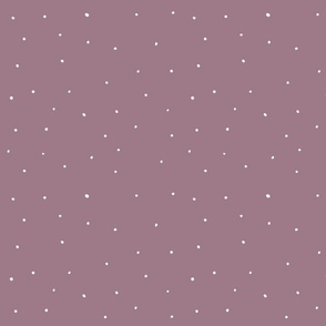 Dusty Purple Hand Drawn Dots, White and Purple, Mauve Colored, Home Decor, Purple Fabric, Polka Dots