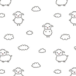  Cute baby sheep pattern design