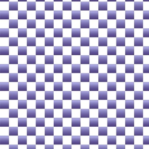Purple Gradient and White Check- Small Print