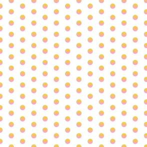 Pink and Yellow Ombre Polka Dots- Small Print