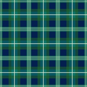 Shades of Blue and Green Plaid