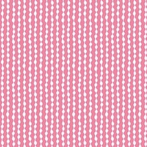 Micro Seaweed Stripes in Pink and White 