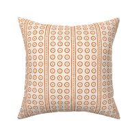 Alta Block Print Ivory Carrot Orange