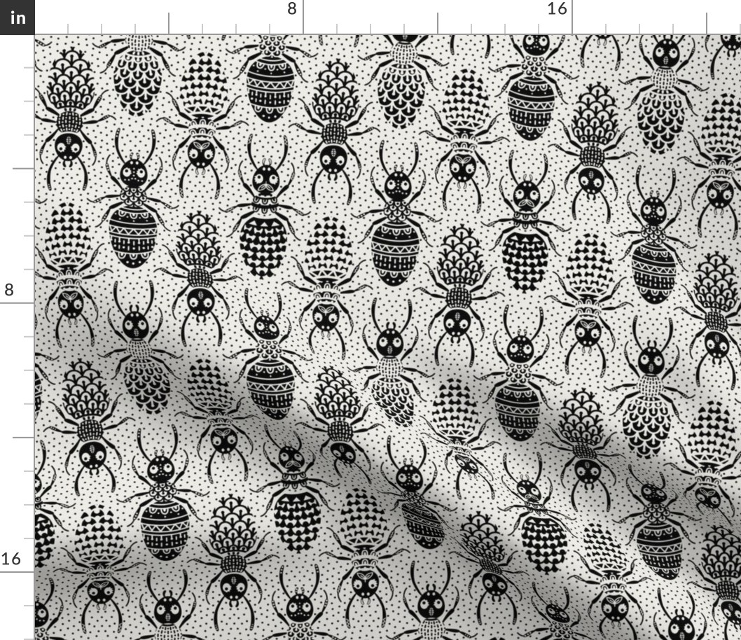 patterned ants black and white 18 inch