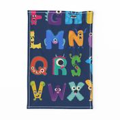ABC Monster Mash Silly Alphabet Cheater Quilt 2 Per Yard