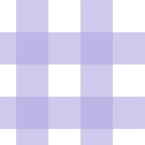 Jumbo scale lilac gingham - lilac and white check - buffalo check