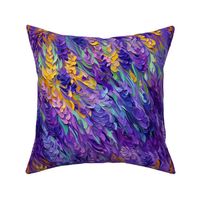 impasto lavender in abstract