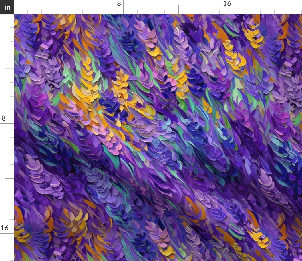 impasto lavender in abstract