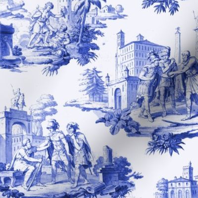 Heroic Toile Blue and White
