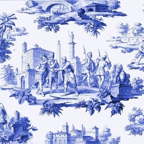 Heroic Toile Blue and White