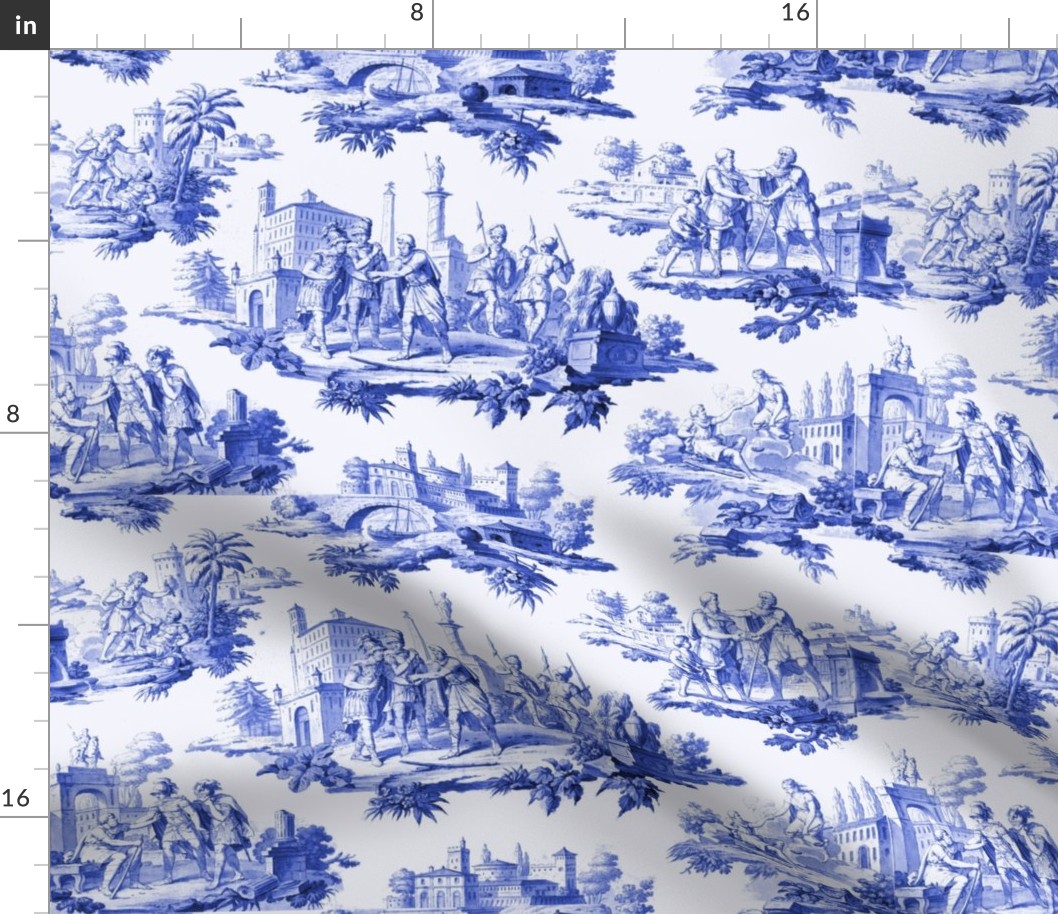 Heroic Toile Blue and White