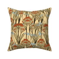 papyrus flowers art deco