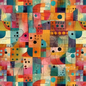 paul klee inspired geometric abstract