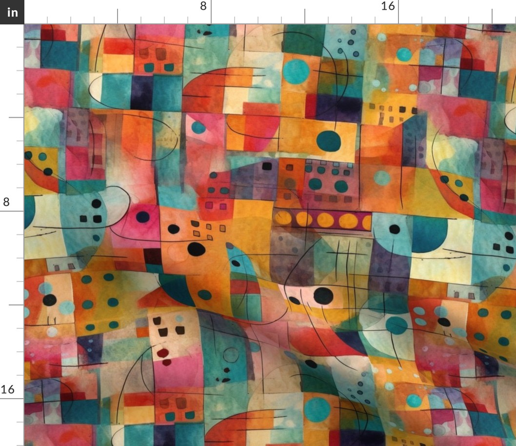 paul klee inspired geometric abstract