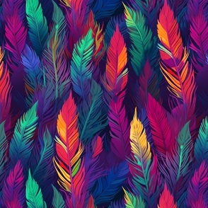 rainbow hue feathers