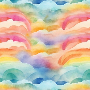 rainbow watercolor