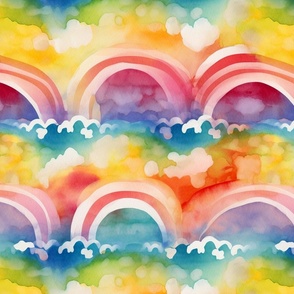 watercolor rainbows 