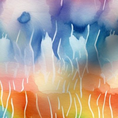 patterns in rainbow watercolor 