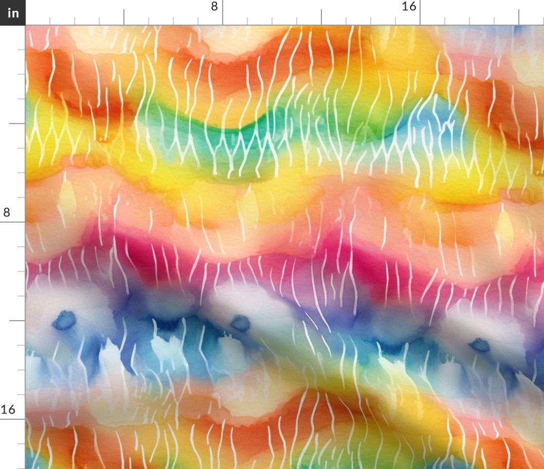 patterns in rainbow watercolor 