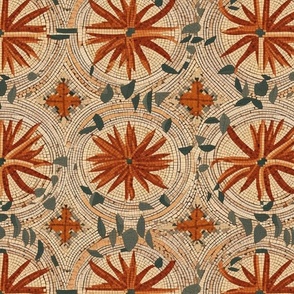 roman mosaic in flower