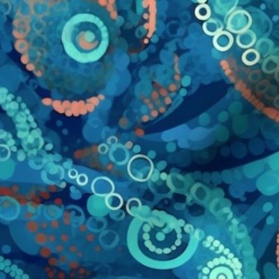 tentacles and blue spirals