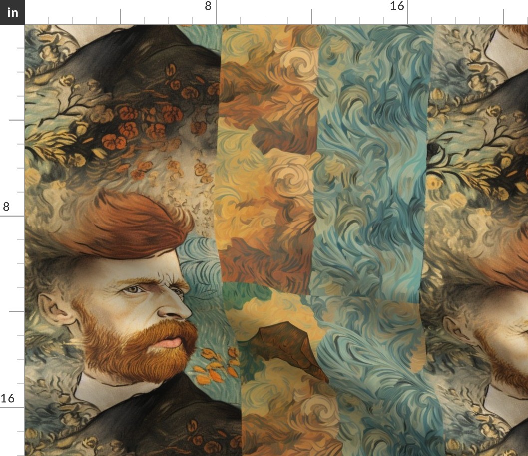 van gogh collage portrait