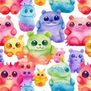 watercolor monsters 
