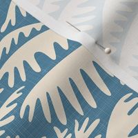 Exotic Palms on Vintage Blue / Large