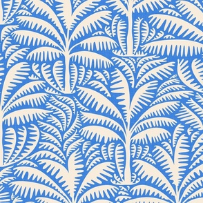 Exotic Palms on Azure Blue / Large