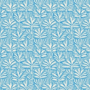 Exotic Palms on Vibrant Blue / Medium