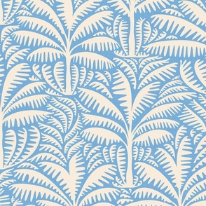Exotic Palms on Sky Blue / Large