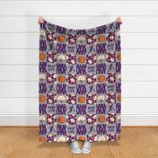 Hoop Life - Basketball Wholecloth - purple, orange, and grey men's  patchwork  - C23