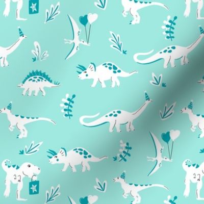 Party Dinos - Teal Colorway