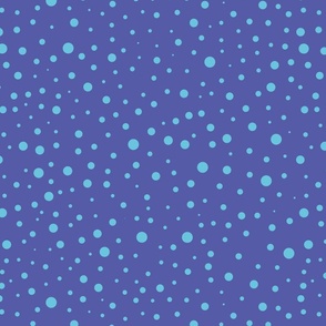 Large Bright Blue & Turquoise Dots