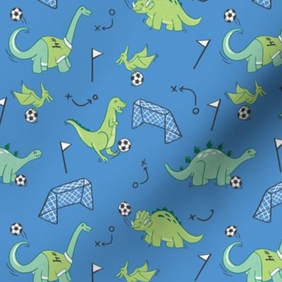 Soccer Dinos - Blue Colorway