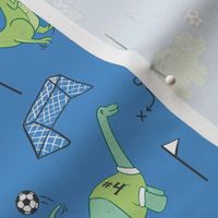 Soccer Dinos - Blue Colorway