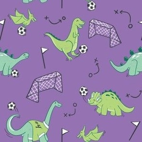 Soccer Dinos - Purple Colorway